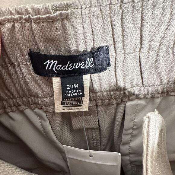 MADEWELL The Plus Neale Straight-Leg Pant Drapeweave Taupe Sz 20 NWT $98 {3N9} - Picture 4 of 6